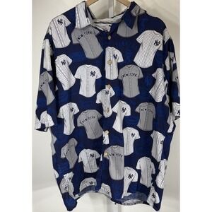 Vintage New York Yankees Reyn Spooner Shirt Mens 2XL Bronx MLB Baseball Hawaiian